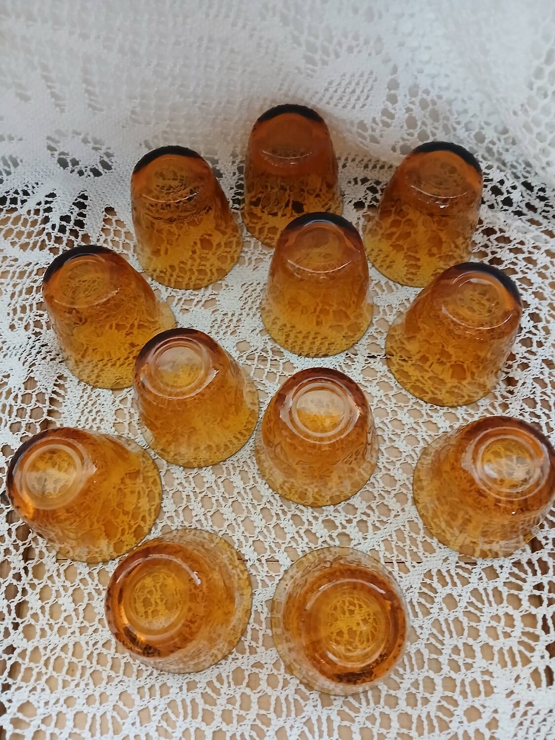 12 antique Vereco water glasses