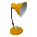Lampe à poser cocotte années 60 en tôle jaune