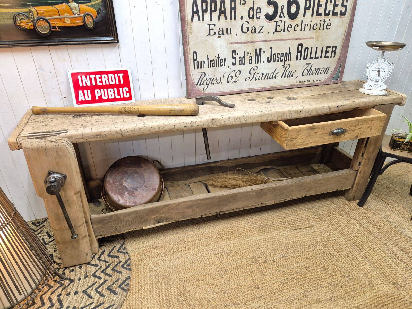 Old carpenter's workbench