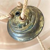 Art Deco pink glass basin pendant light