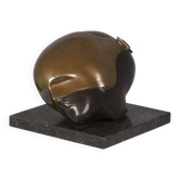 Intriguing bronze sculpture by Jos van Vreeswijk, Netherlands, 20th century
