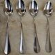 Set of 6 teaspoons in silver metal 18gr