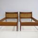 Pair of teak and rattan bed frames by Børge Mogensen