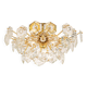 Ceiling light, brass and crystal glass by Kinkeldey, Germany, 1970s.