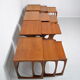 Table gigogne Gplan en teck 1970