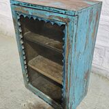 Blue Burmese teak display case