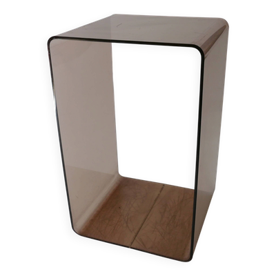 Table d'appoint vintage plexiglas années 70 1970 design Michel Dumas