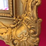 Gold mirror Napoleon lll, 50 x 42cm
