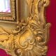 Gold mirror Napoleon lll, 50 x 42cm