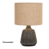 Handmade Søholm ceramic table lamp with jute lampshade / Danish Design