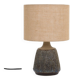 Handmade Søholm ceramic table lamp with jute lampshade / Danish Design