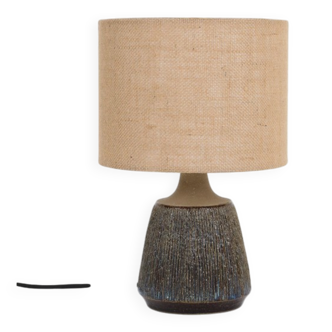 Handmade Søholm ceramic table lamp with jute lampshade / Danish Design