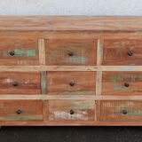 Old wooden chest of drawers 9 drawers