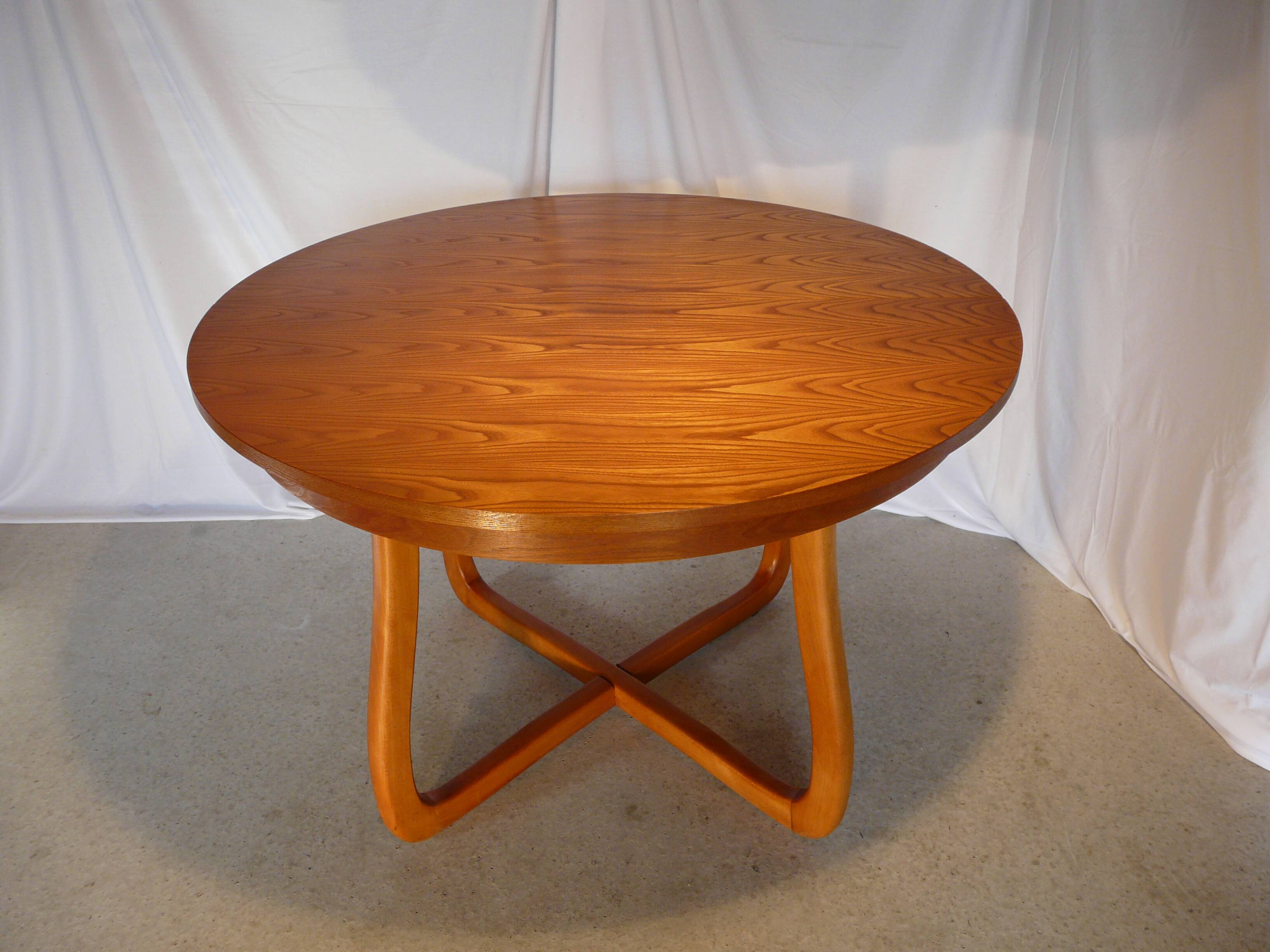 Scandinavian vintage extendable round table