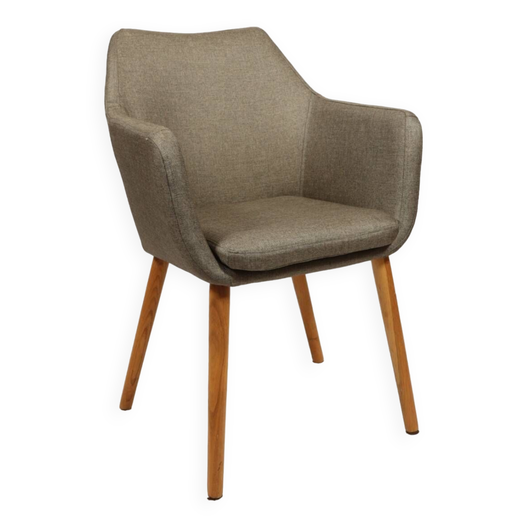 Vintage fauteuil de bureau gris anthracite chêne clair chaise de bureau moderne design