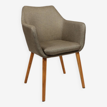 Vintage fauteuil de bureau gris anthracite chêne clair chaise de bureau moderne design