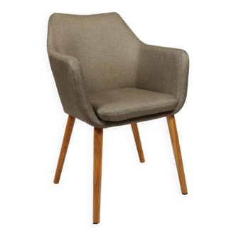 Fauteuil de bureau vintage gris anthracite chêne clair chaise de bureau design moderne