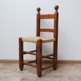 Set of six french mid-century dining chairs