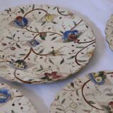 Set of 4 old polychrome plates