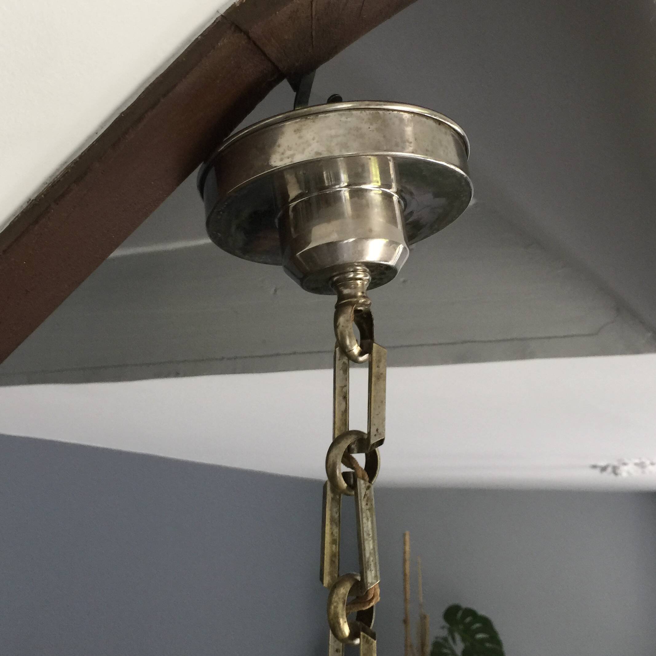 Murano glass and chrome suspension