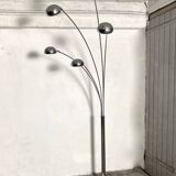 Space Age 5-arm floor lamp in chrome and marble, 1970-80
