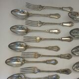 Ensemble ancien 20 couverts en métal argenté