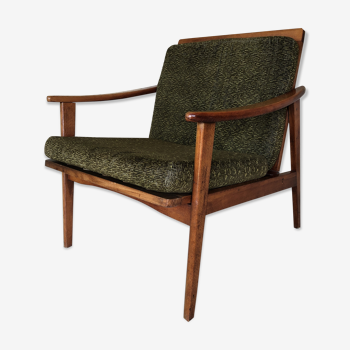 Fauteuil scandinave en teck années 60