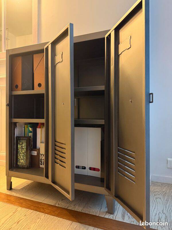 B2 metal locker cabinet / 2 doors - L 80 x H 102 cm / 1930 reissue - Tolix