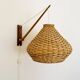 Adjustable Wicker Wall Lamp