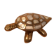 Brass and mother-of-pearl turtle jewelry box