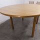 Danish ensemble transformable table 114 cm / 154 + 4 modernist chairs from the 1970s.