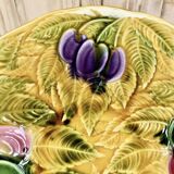 Old Sarreguemines barbotine fruit bowl salad bowl circa 1920