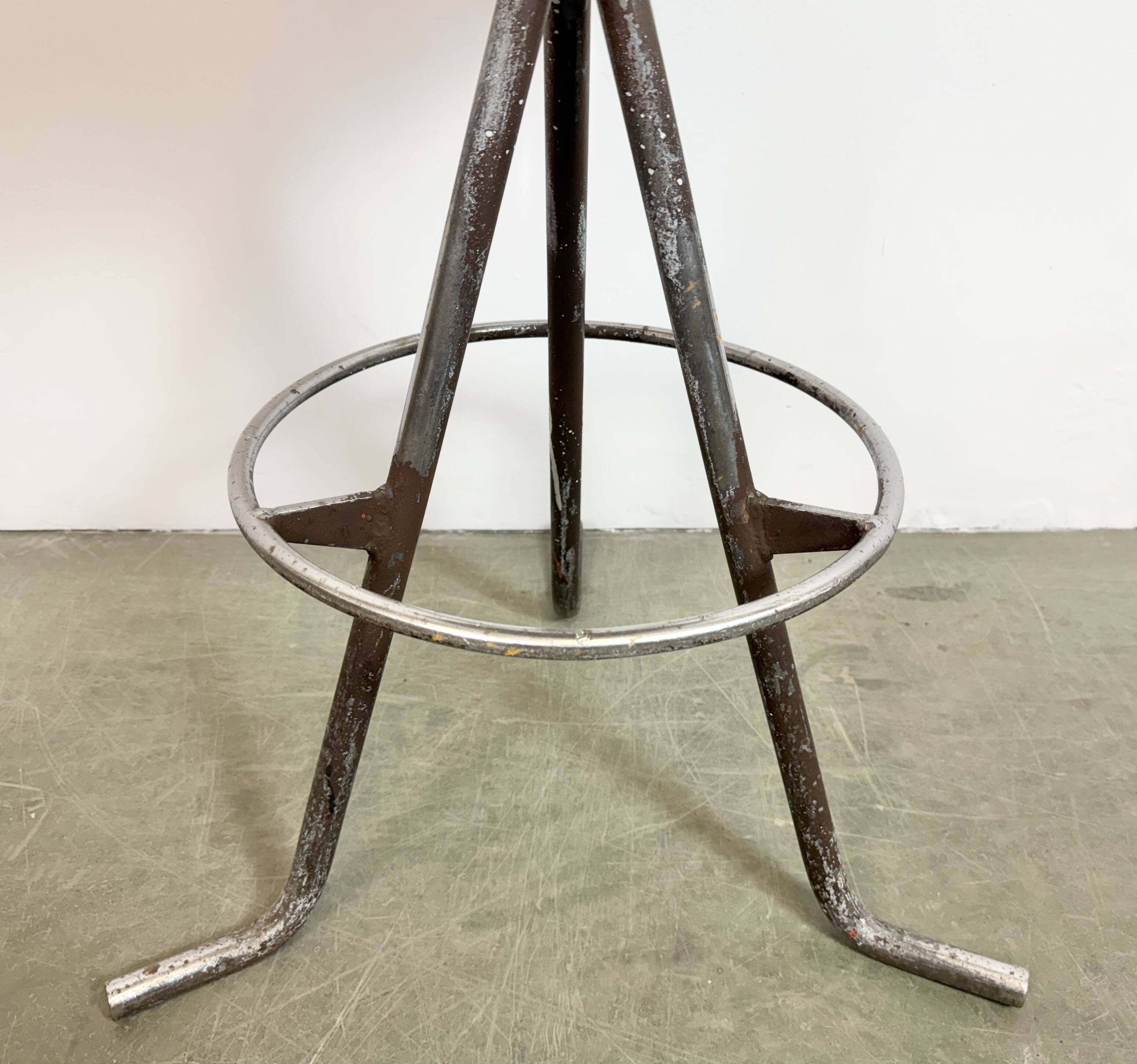 Grey Industrial Workshop Stool, 1960s
