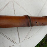 Old rustic wooden coat rack turned in imitation of bamboo 1900, 6 hooks