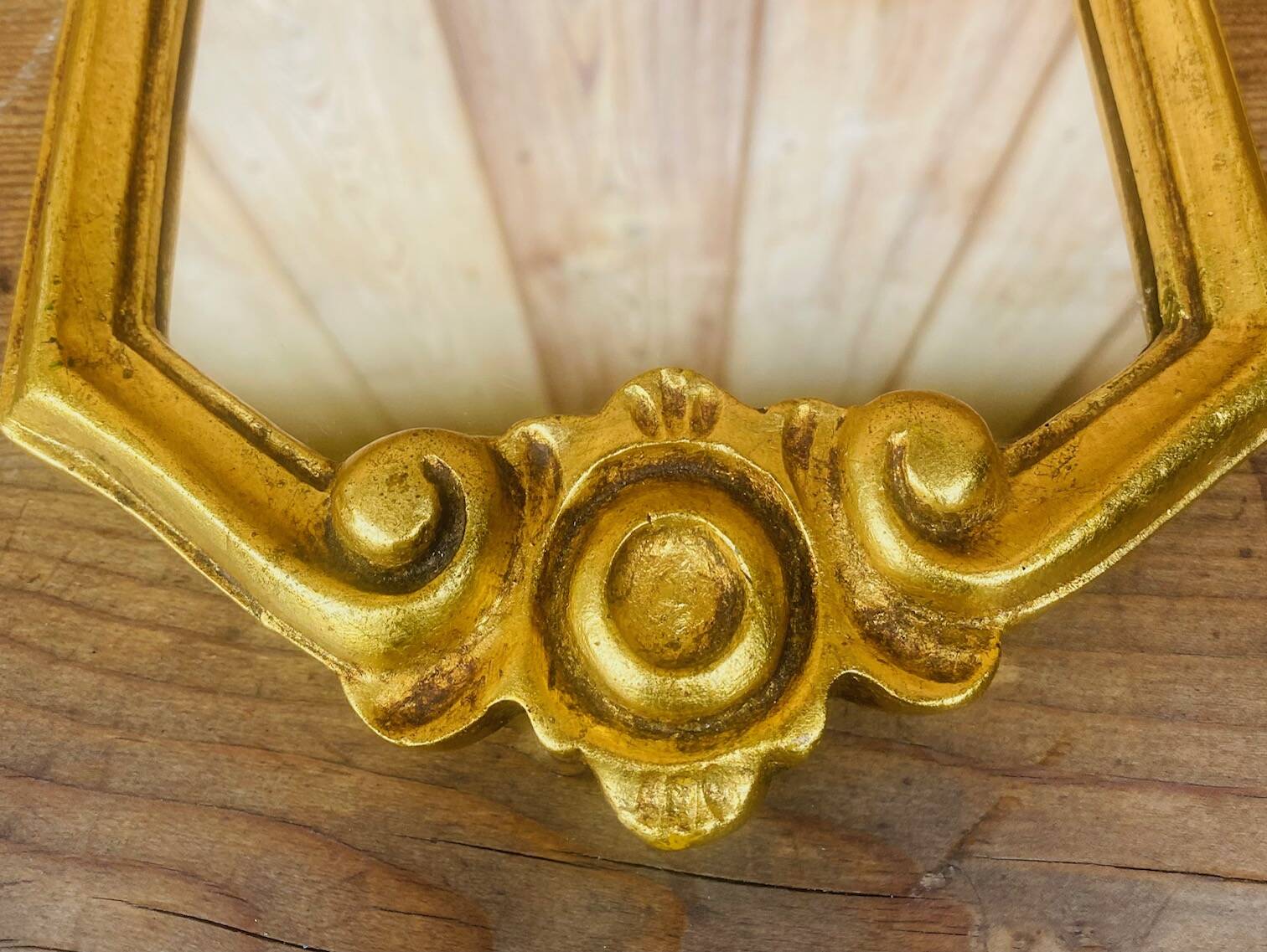 Antique gilded mirror.