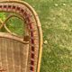 Fauteuil rotin vintage 1960
