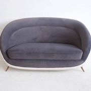 Grey velvet sofa by Guglielmo Veronesi for ISA, circa 1950.