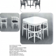 Thonet set of 4 built-in chairs 60s / 70s
