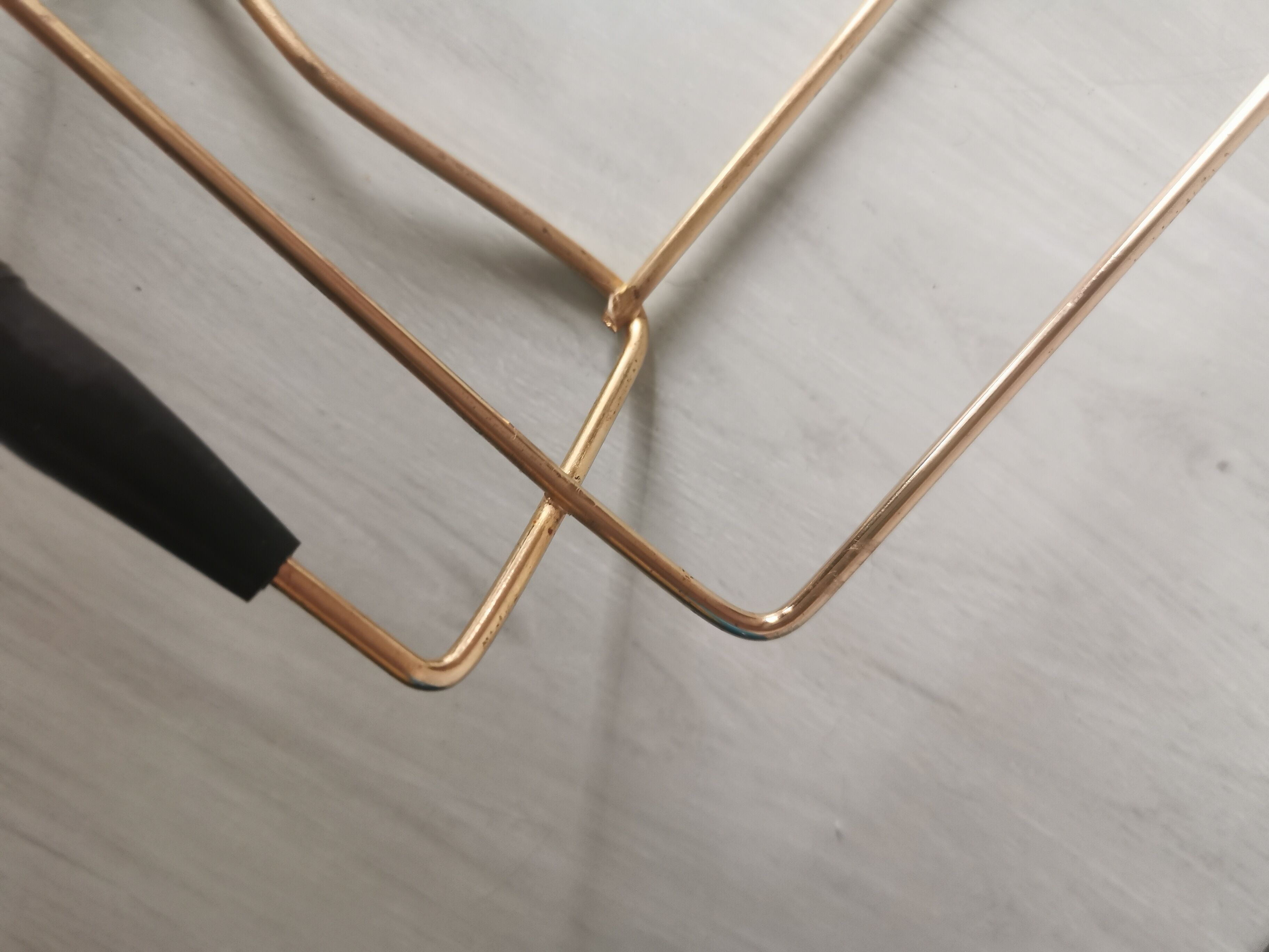 Tray with glass and gold metal compartments