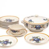 Lunéville earthenware dinner service