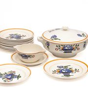 Lunéville earthenware dinner service