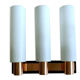 Vintage Scandinavian Triple Plique, 60s, Copper Glass