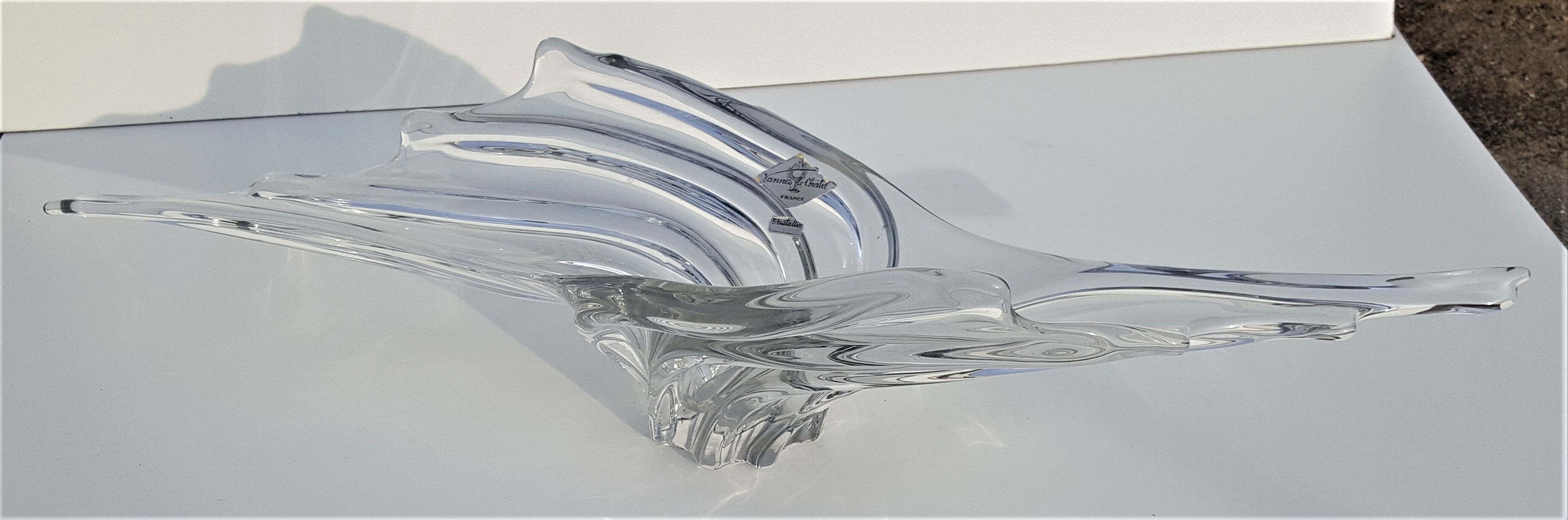 Bowl of fruit Vannes le Chatel Crystal, vintage, 50s, 60