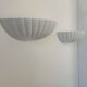 Paire d'applique vintage coquillages, porcelaine blanche, France 1970