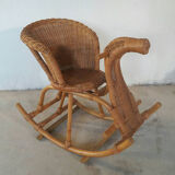 Horse rocking rattan