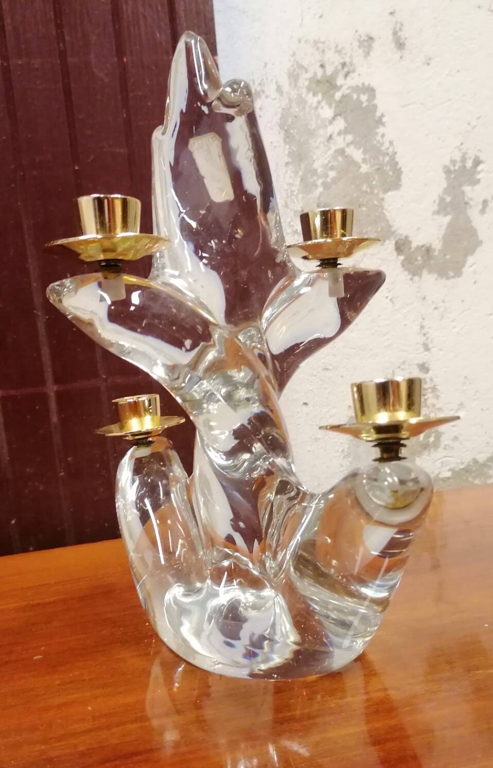 Schneider crystal candlestick - 4 light arms.