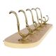 Vintage Rockabilly Coat Rack, 1950s Design, Wood Veneer, Gold