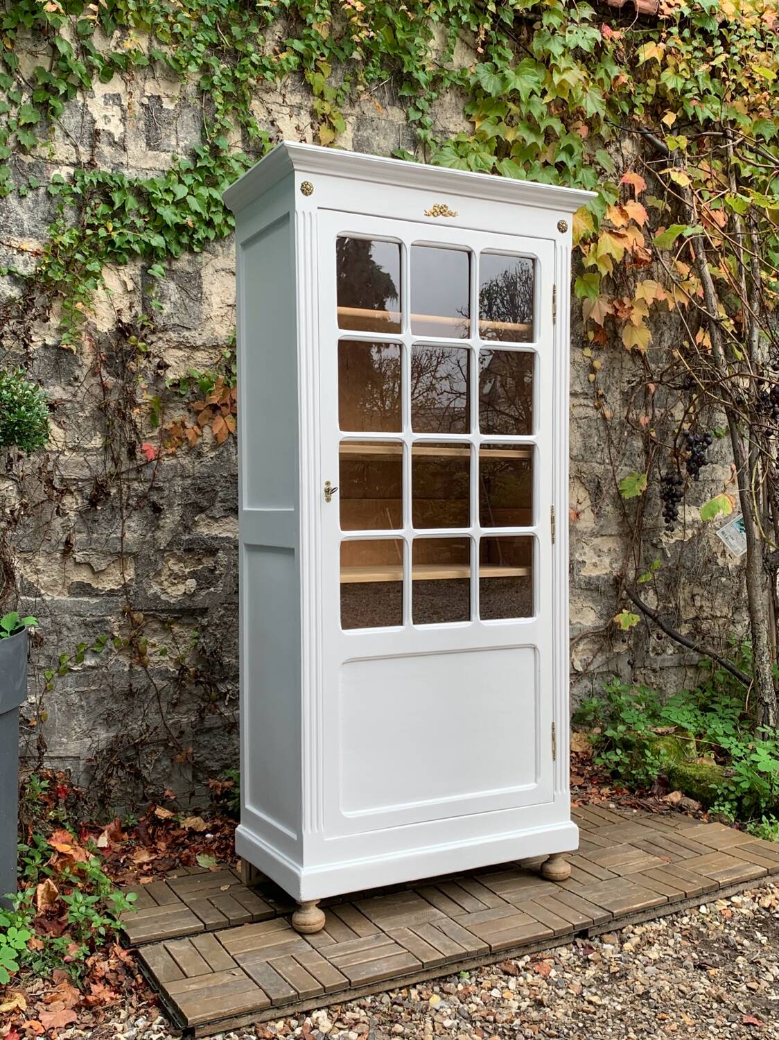 Antique Parisian glass cabinet H150