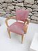 Fauteuil Bridge Art Déco en bois et tissu