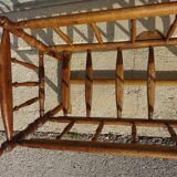Solid walnut baby cot